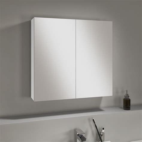 white gloss mirrored bathroom cabinet